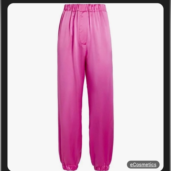 Backgrounde NYC Logan Silk-charmeuse Joggers, Pink - Picture 3 of 6